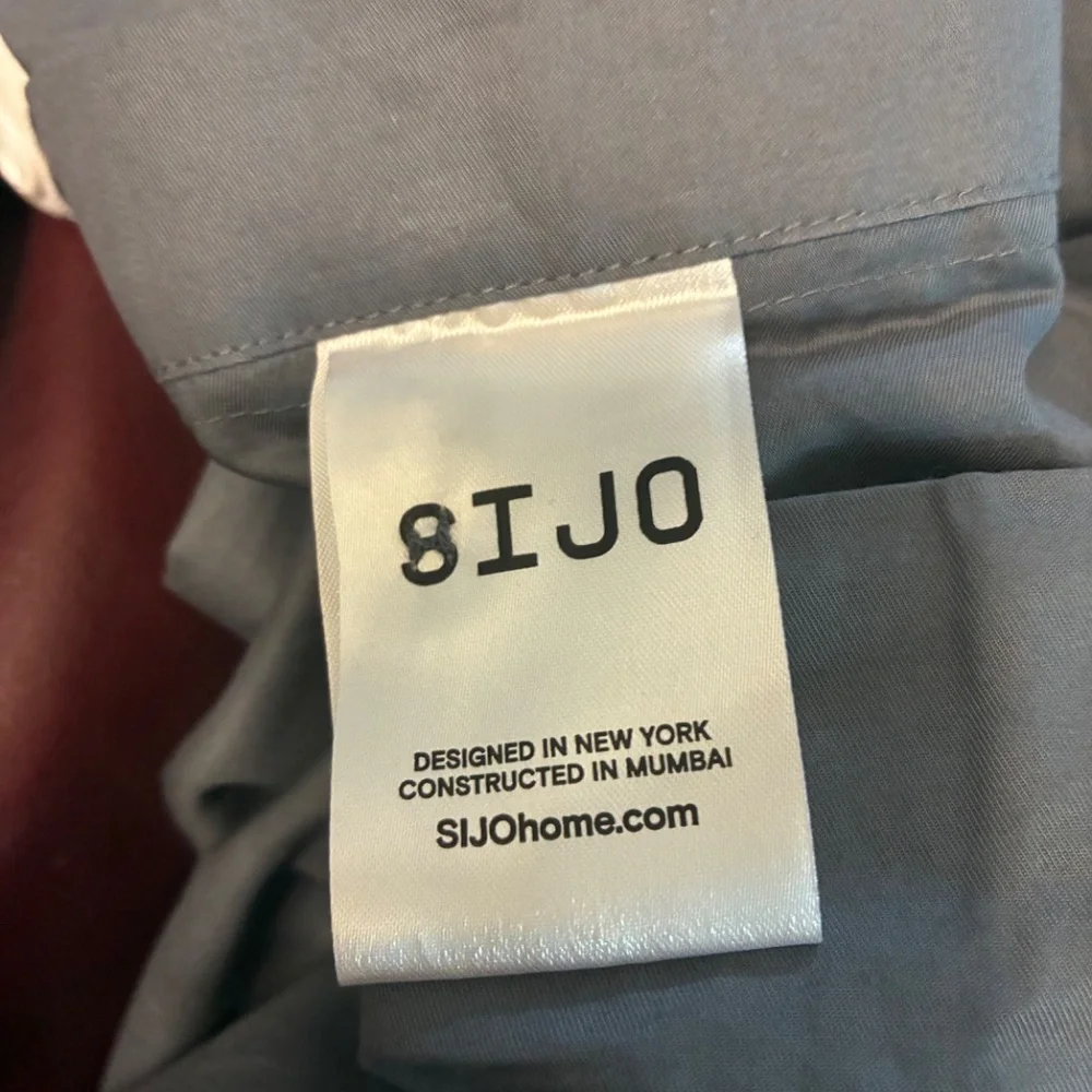 NWOT SIJO 400 Thread Count CrispCool Organic Cotton Percale King Duvet Cover